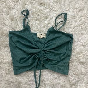 Green Crop Top